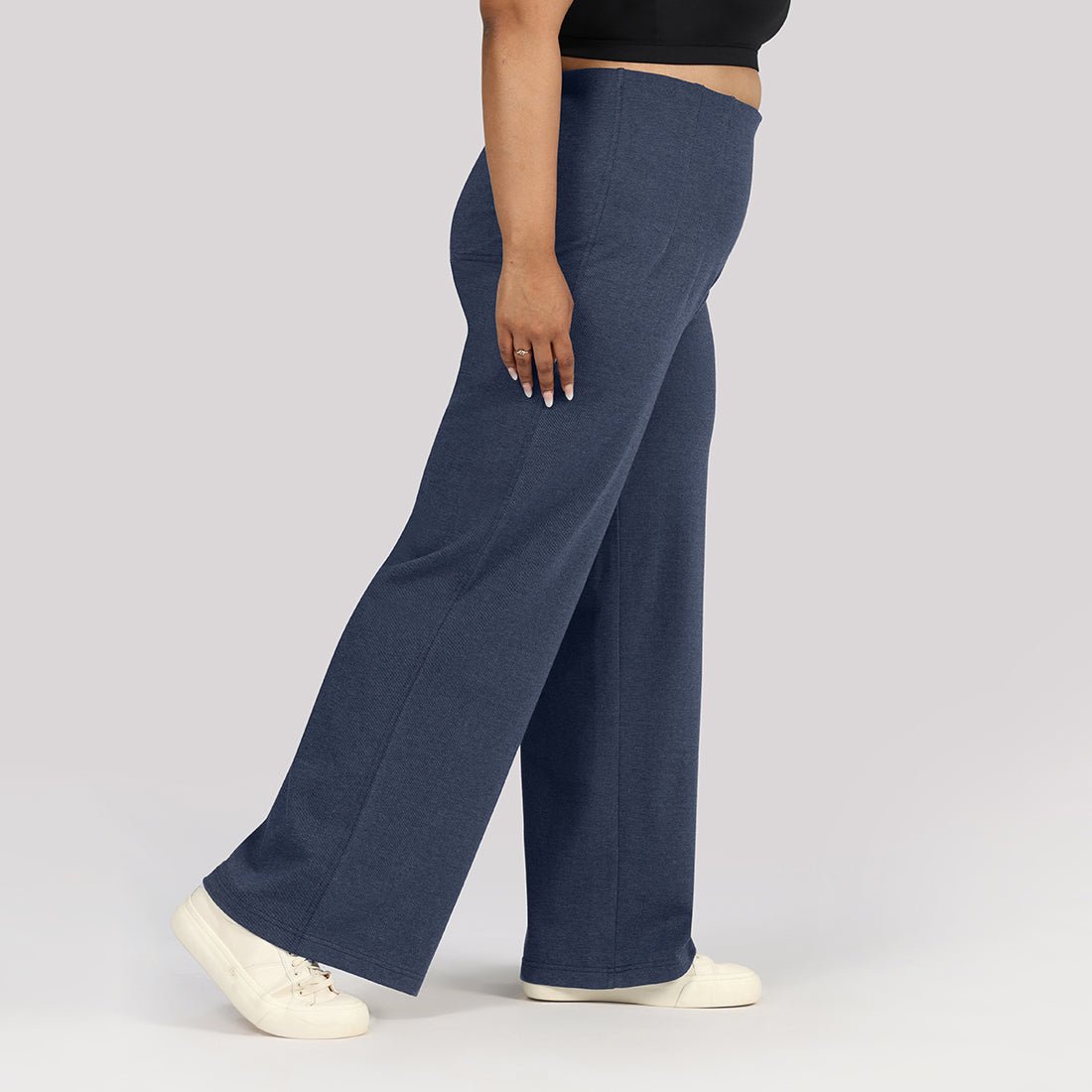Work-To-Wine Twill Wide Dart Pants - BlissClub