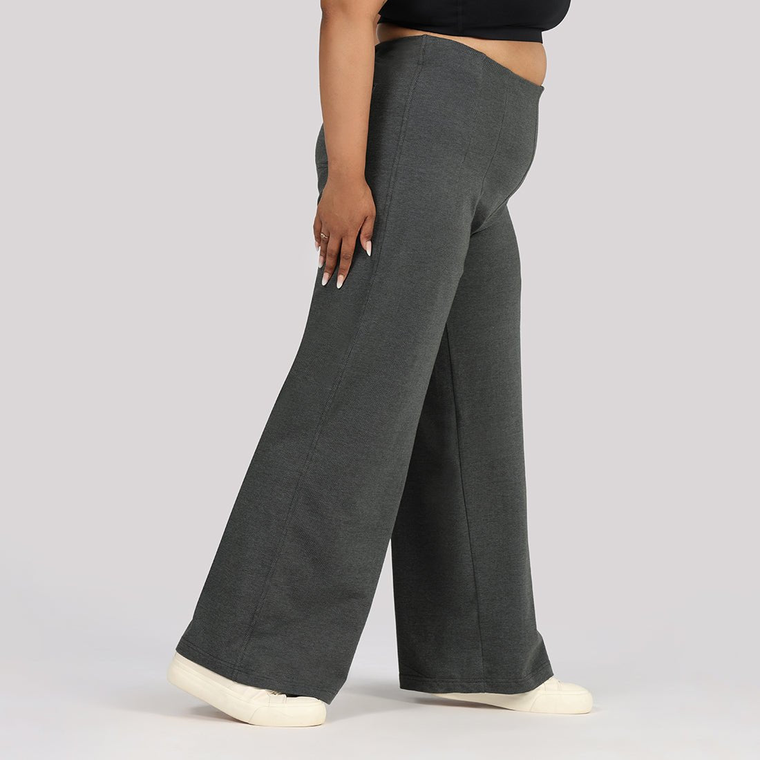 Work-To-Wine Twill Wide Dart Pants - BlissClub
