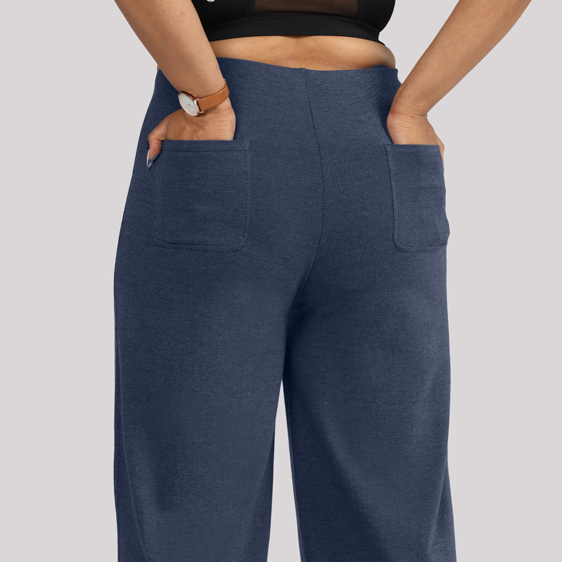 Work-To-Wine Twill Wide Dart Pants - BlissClub
