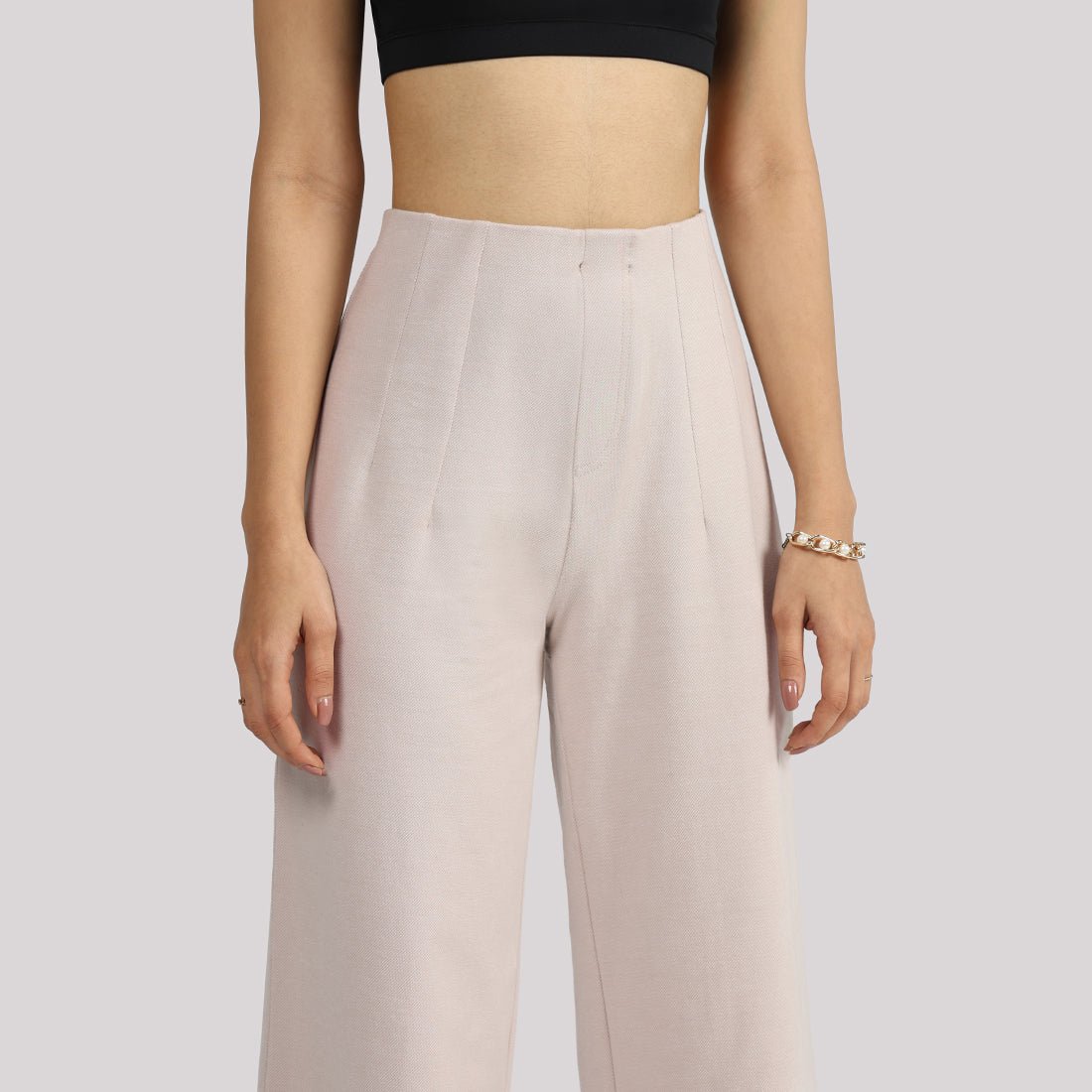Work-To-Wine Twill Wide Dart Pants - BlissClub