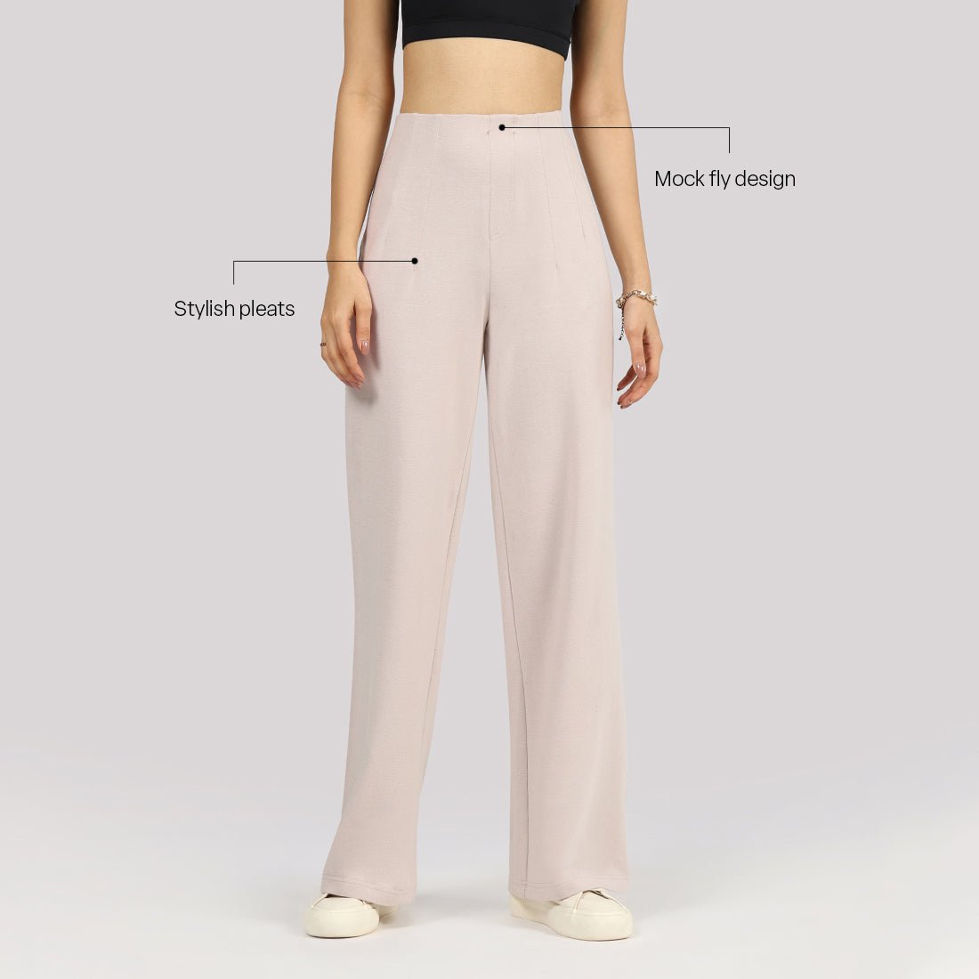 Work-To-Wine Twill Wide Dart Pants - BlissClub
