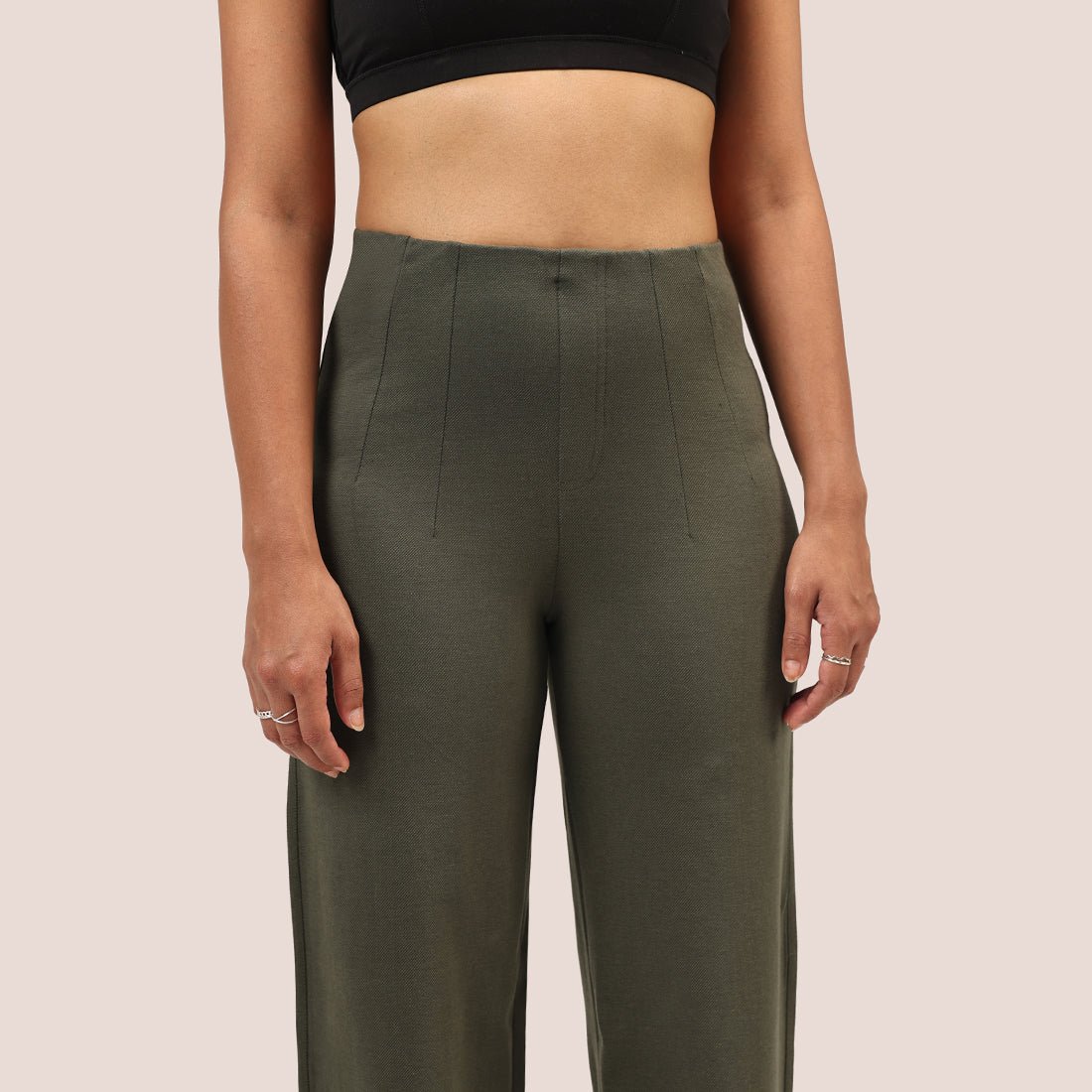 Work-To-Wine Twill Wide Dart Pants - BlissClub