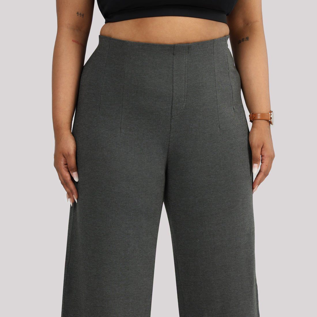 Work-To-Wine Twill Wide Dart Pants - BlissClub