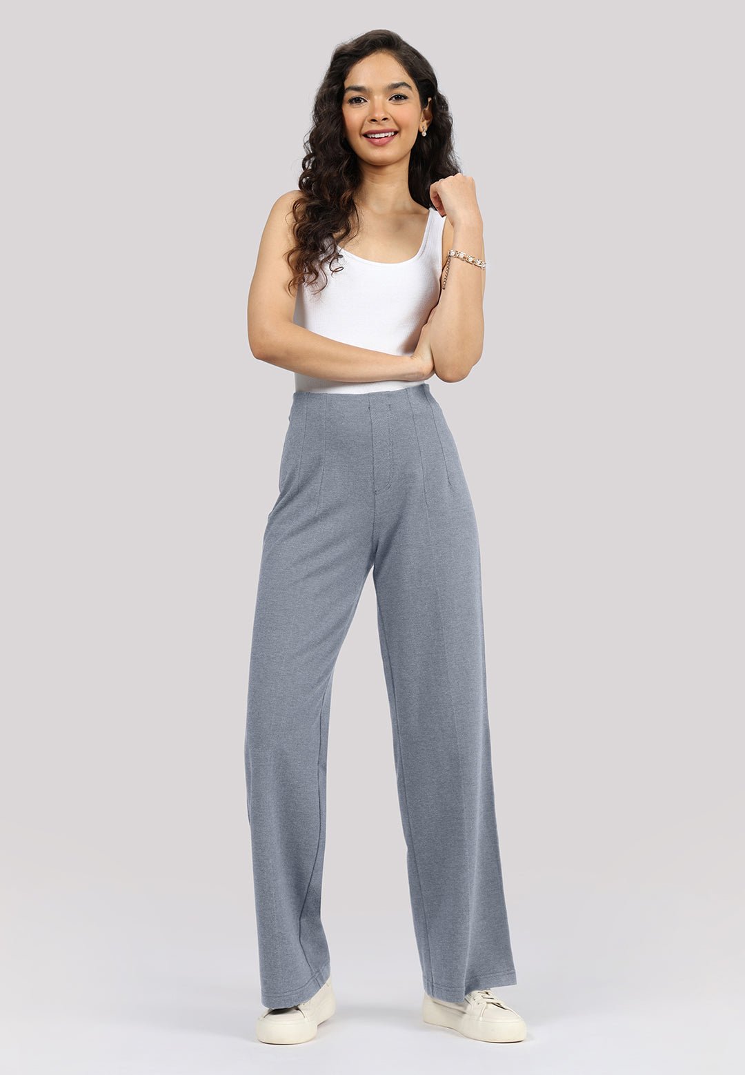 Work-To-Wine Twill Wide Dart Pants - BlissClub