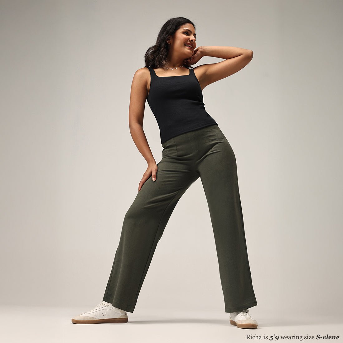 Work-To-Wine Twill Wide Dart Pants - BlissClub