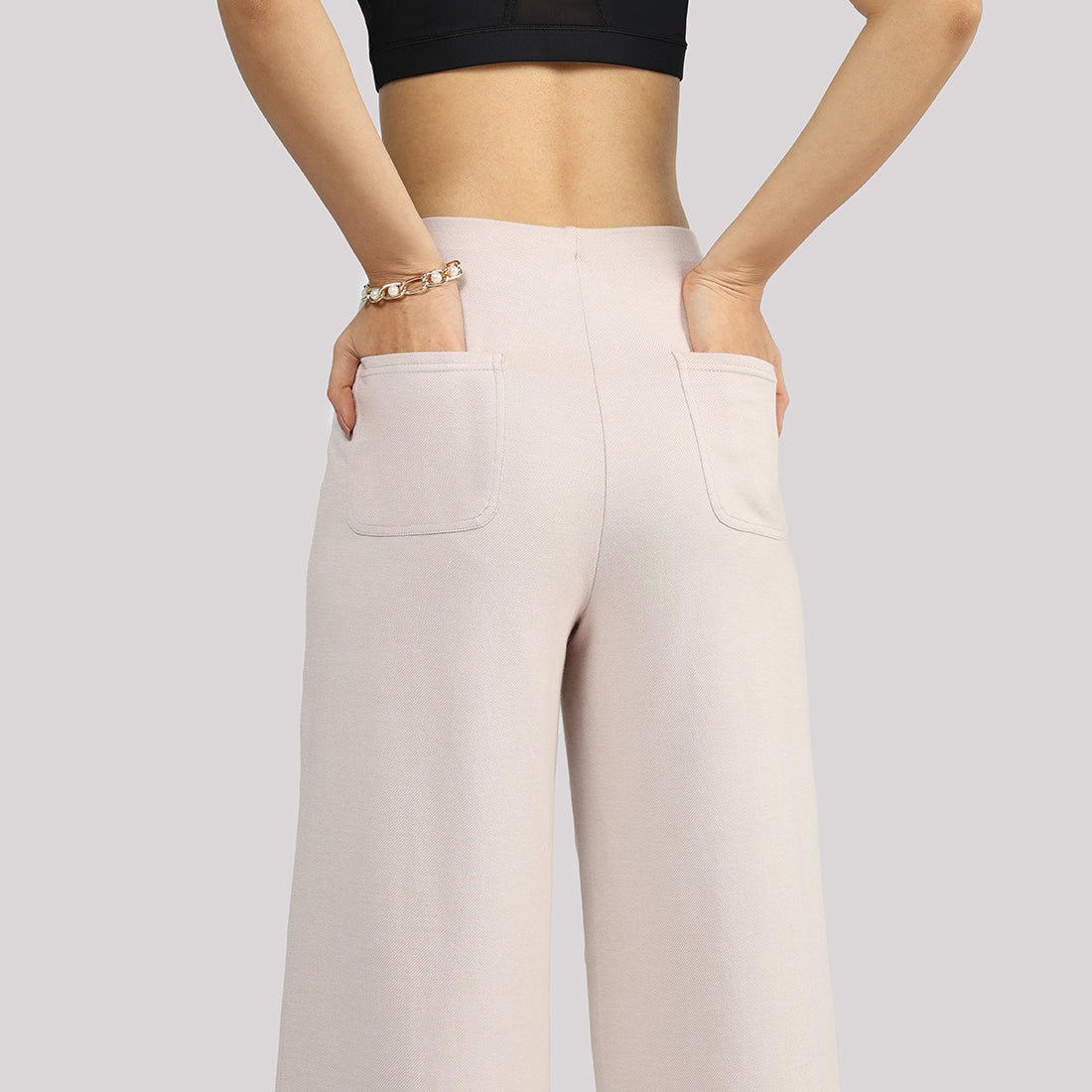 Work-To-Wine Twill Wide Dart Pants - BlissClub