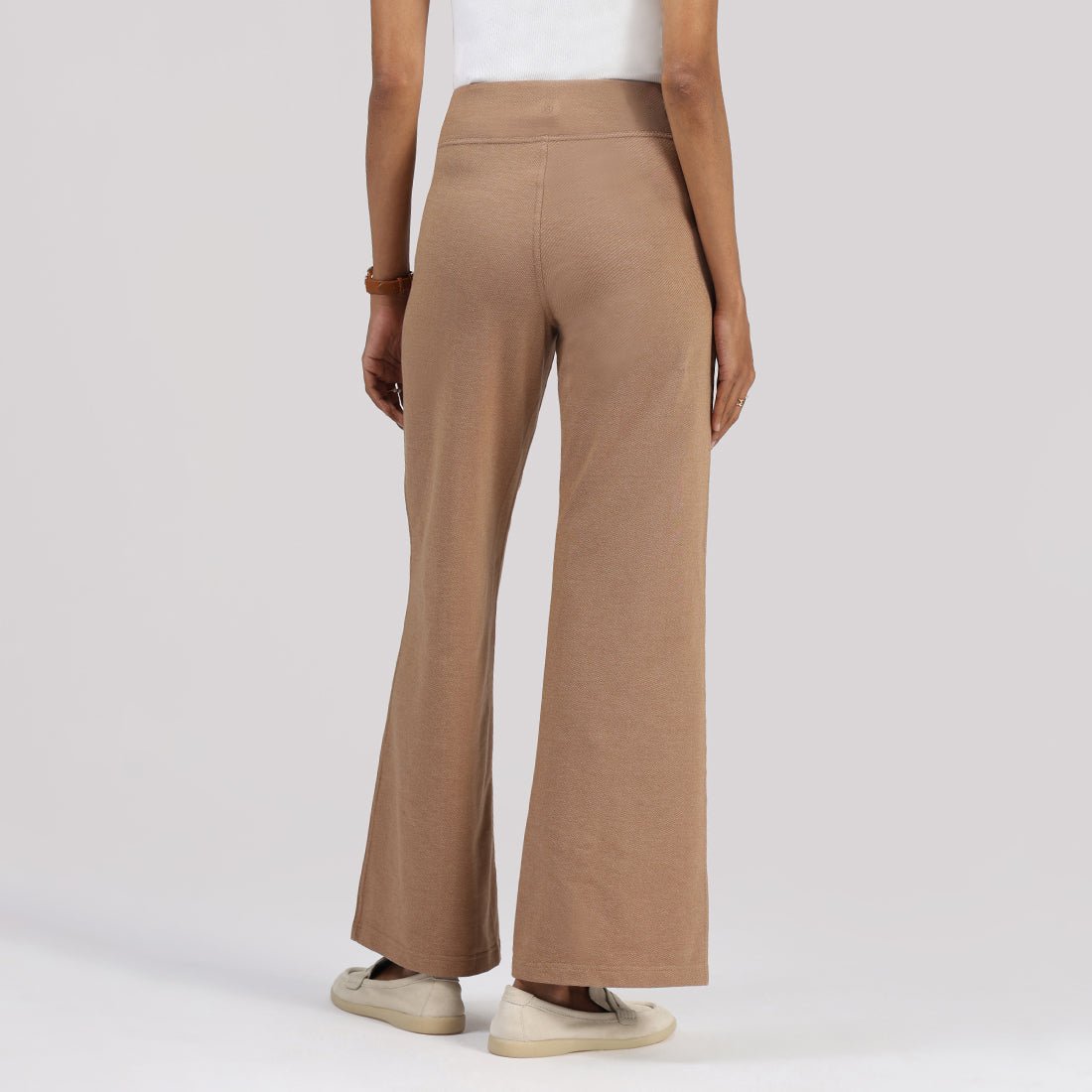Work-To-Wine Twill Wide Leg Flare Pants - BlissClub