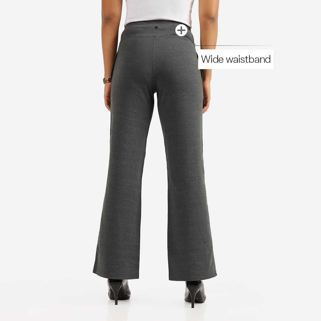 Work-To-Wine Twill Wide Leg Flare Pants - BlissClub