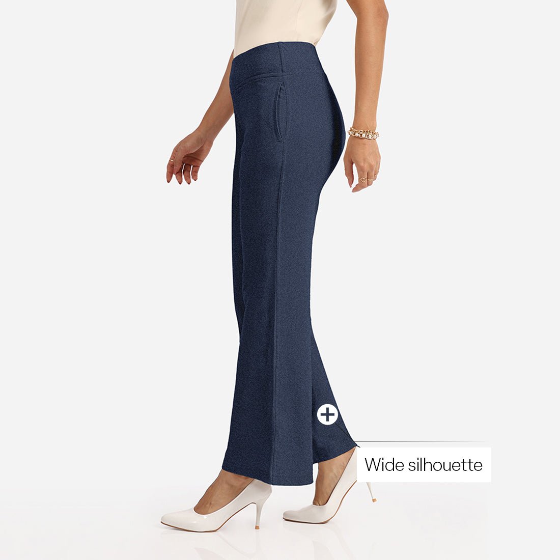 Work-To-Wine Twill Wide Leg Flare Pants - BlissClub