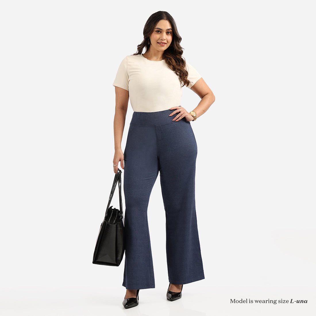 Work-To-Wine Twill Wide Leg Flare Pants - BlissClub