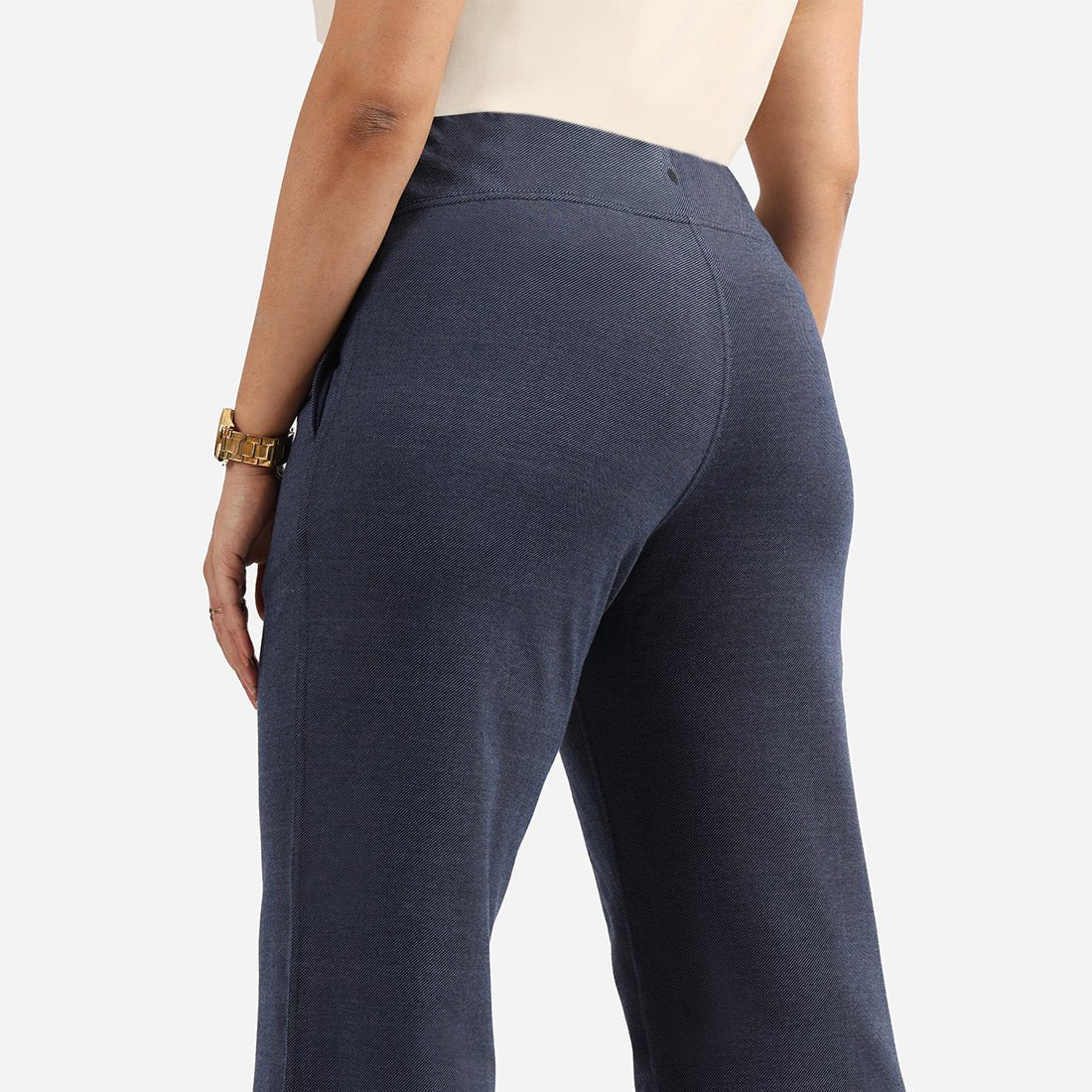 Work-To-Wine Twill Wide Leg Flare Pants - BlissClub