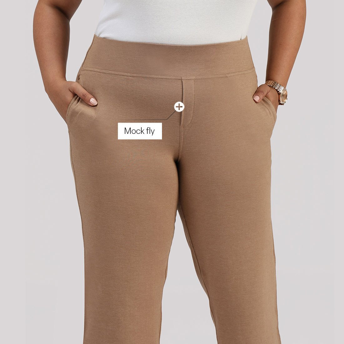 Work-To-Wine Twill Wide Leg Flare Pants - BlissClub