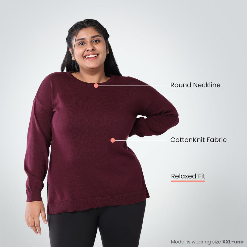 At-Ease CottonKnit Top - Full Sleeves
