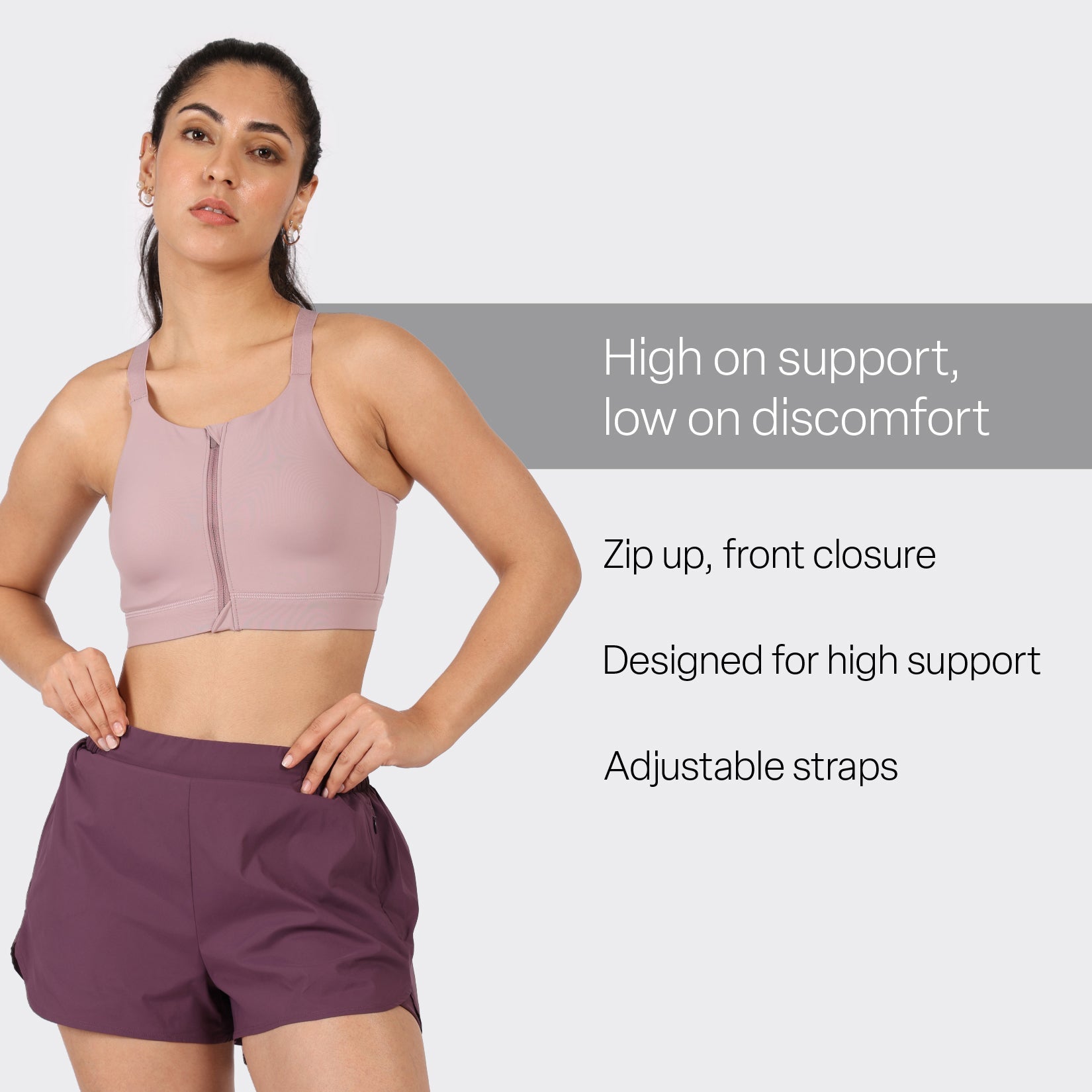 Zip-Up Sports Bra - BlissClub