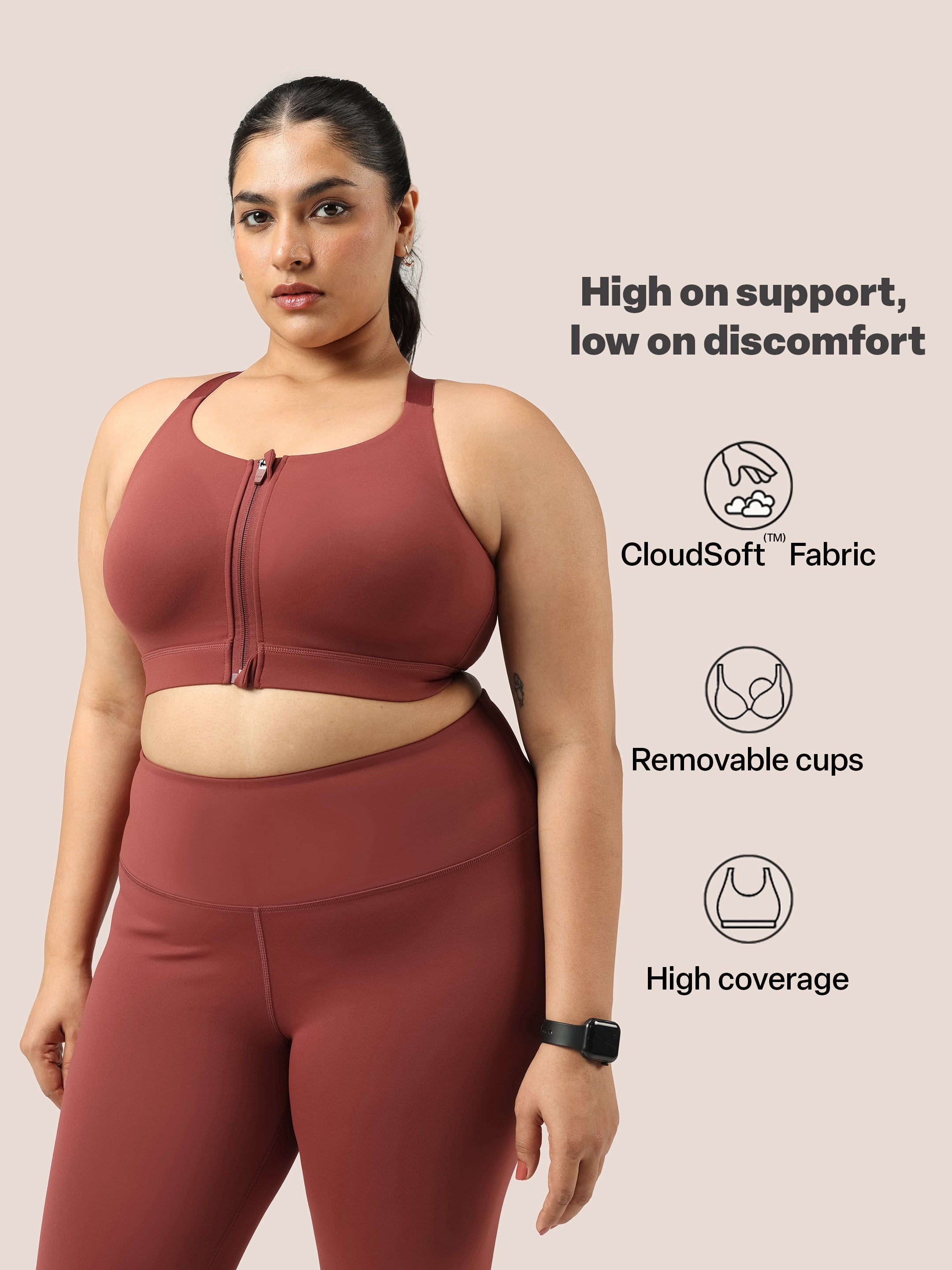 Zip-Up Sports Bra - BlissClub