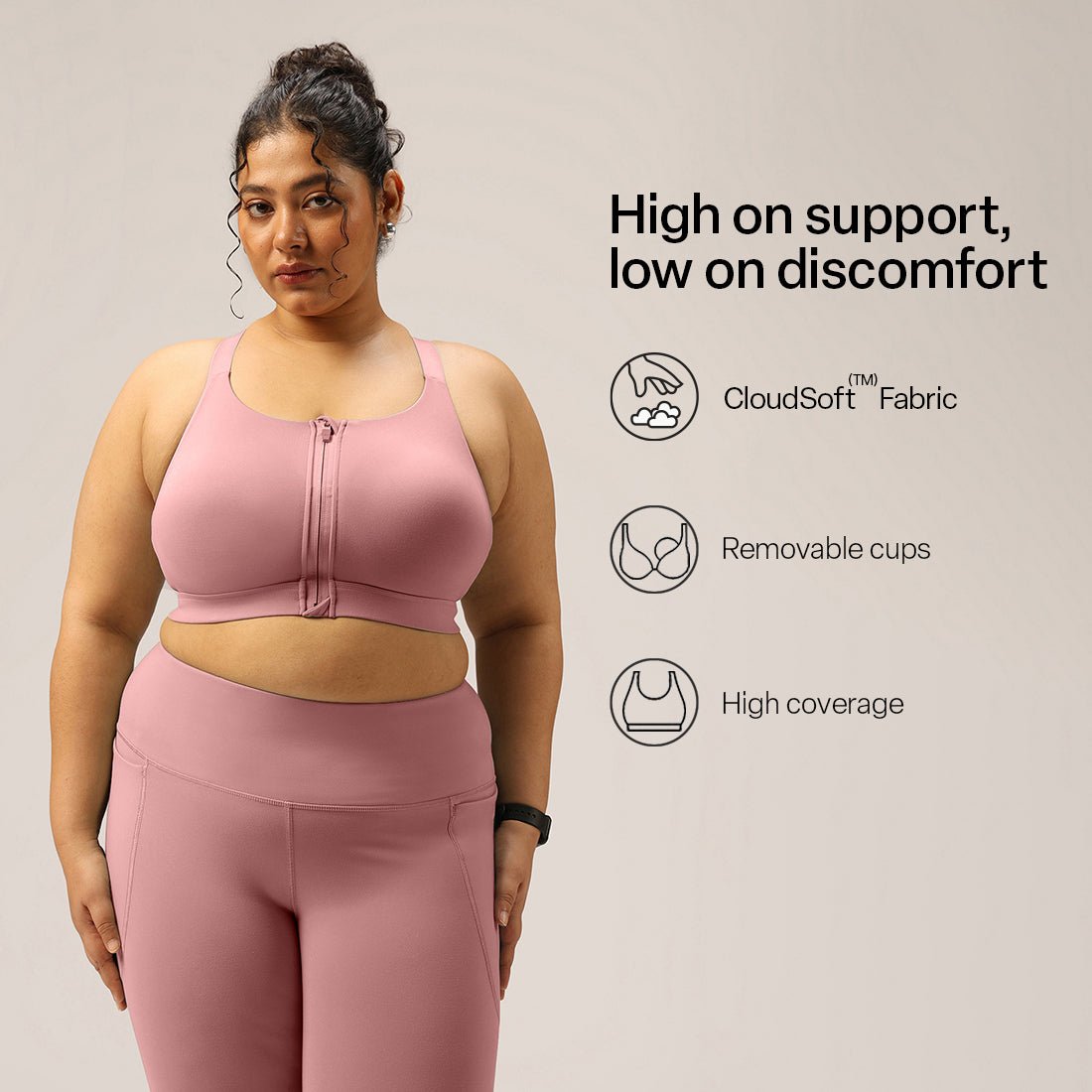 Zip-Up Sports Bra - BlissClub