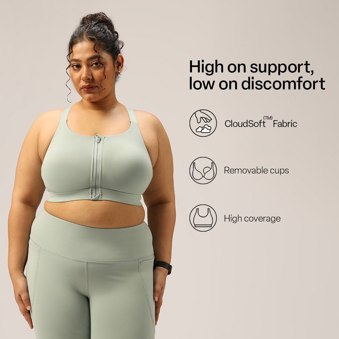 Zip-Up Sports Bra - BlissClub
