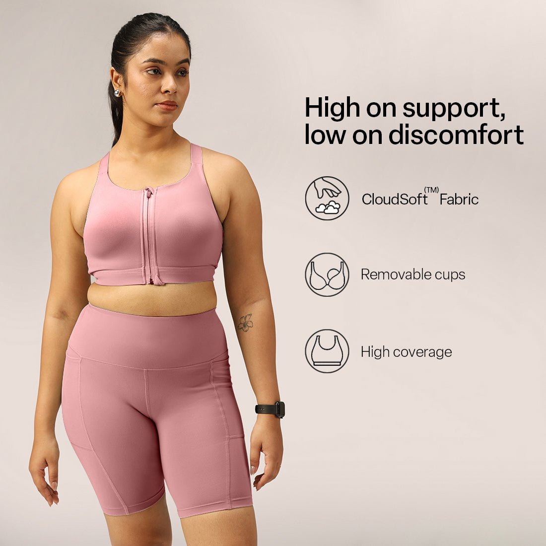 Zip-Up Sports Bra - BlissClub