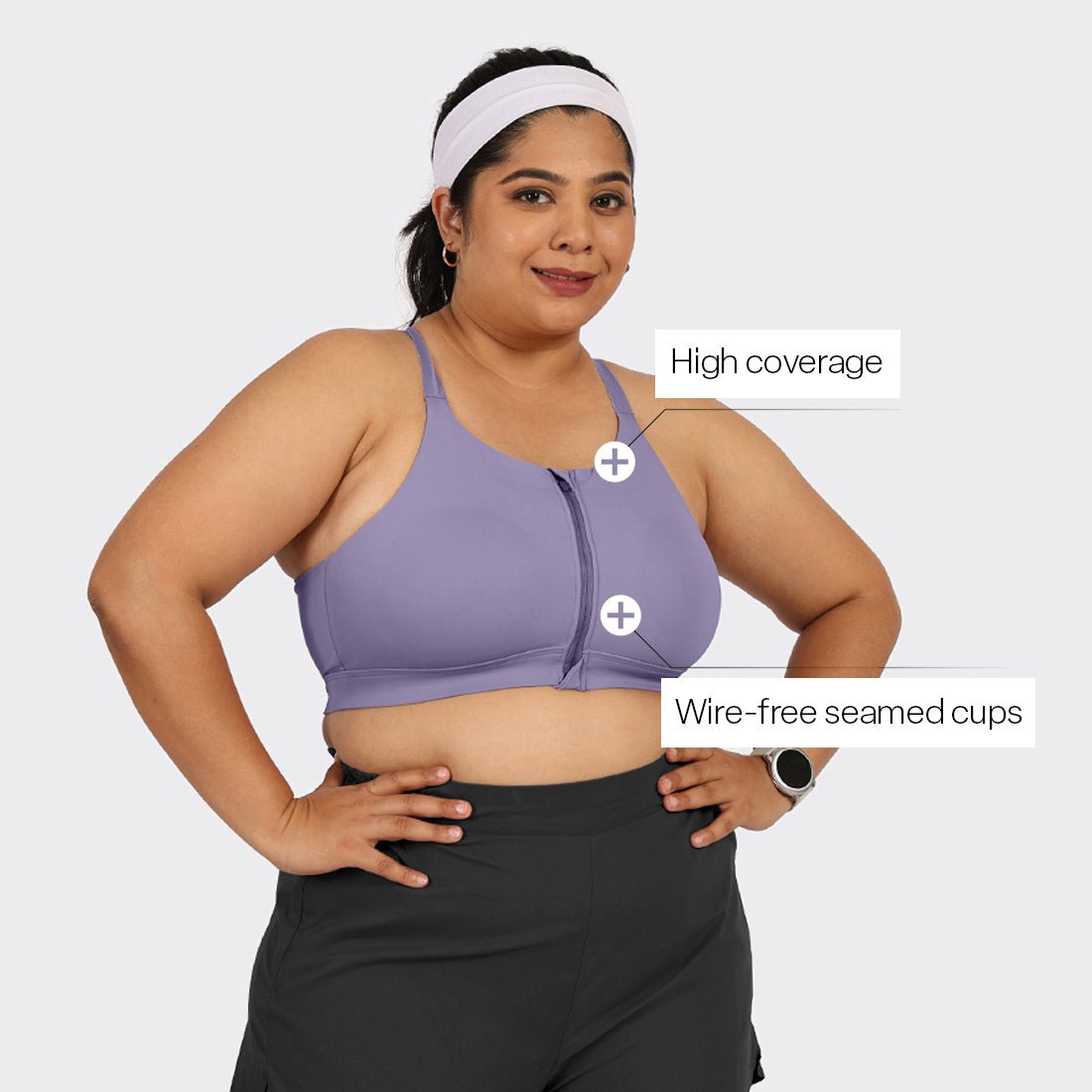 Zip-Up Sports Bra - BlissClub