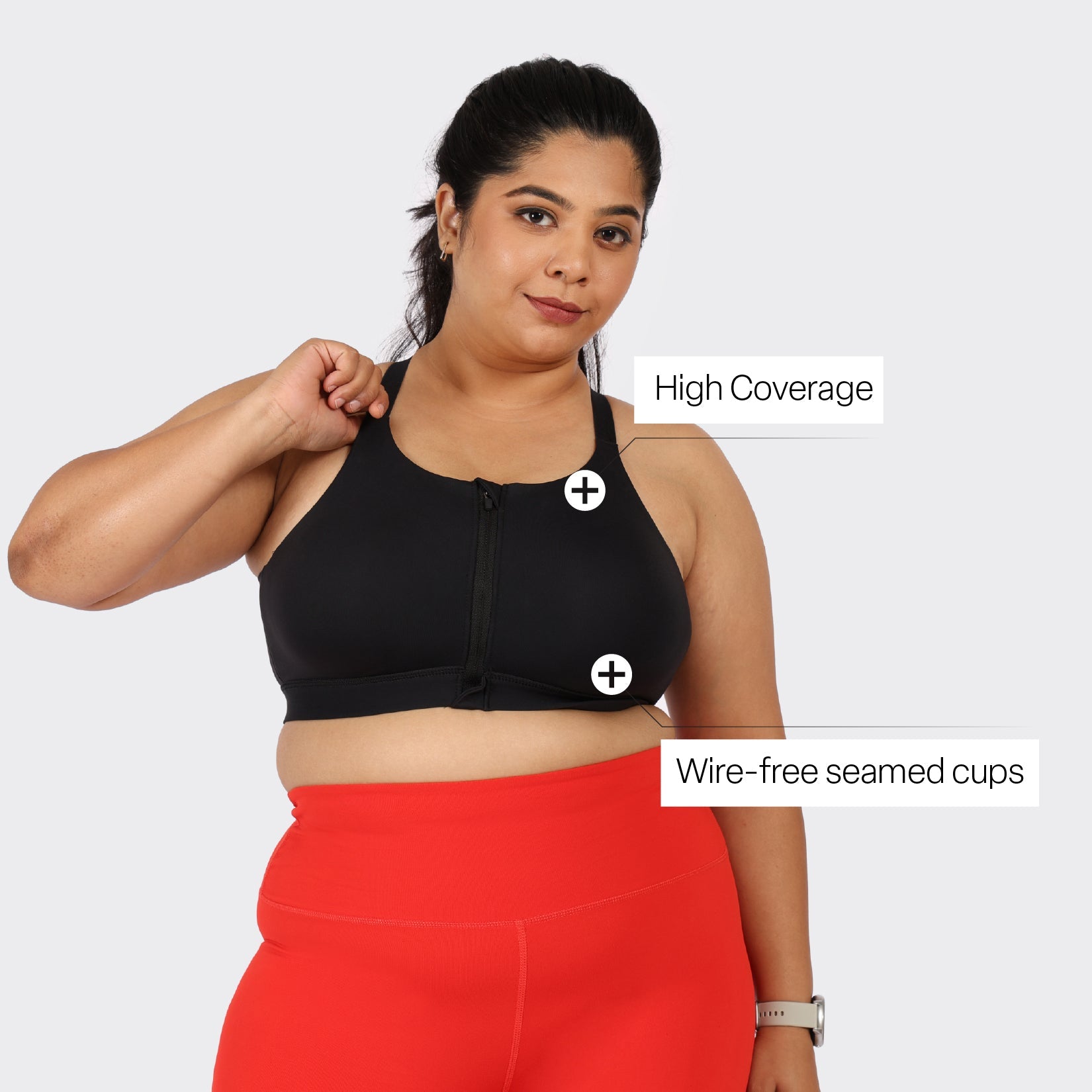 Zip-Up Sports Bra - BlissClub
