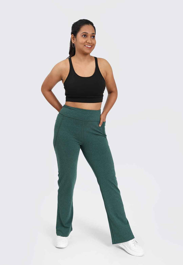 fabcoast High Waist Wide Leg Loose Relaxed fit Women Pants - Flare Style,  Half Waistband, Soft and Breathable Fabric - Ideal for Casual and Formal