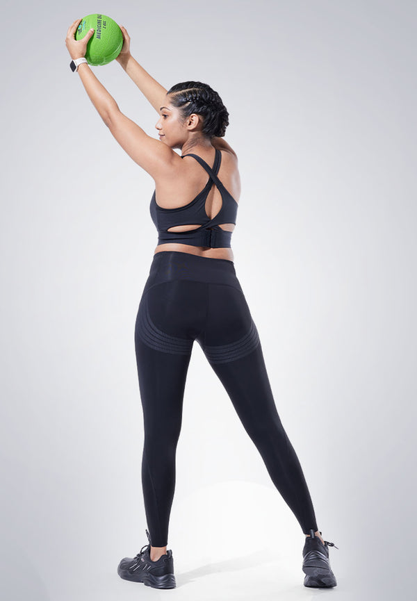 ﻿High Waisted Ankle Length Sports Leggings with Pockets for Women