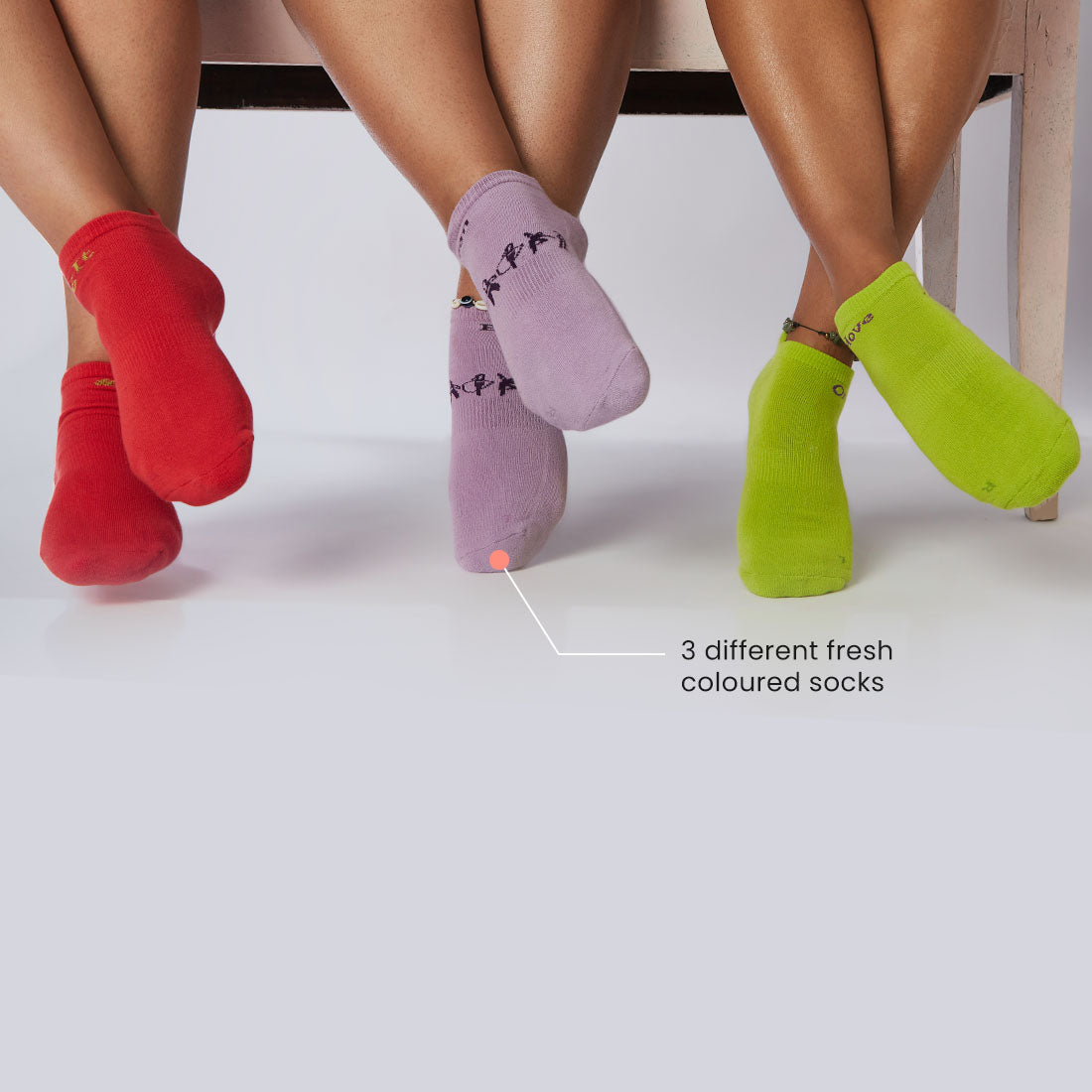 Ankle Length Cushioned Sports Socks for Women