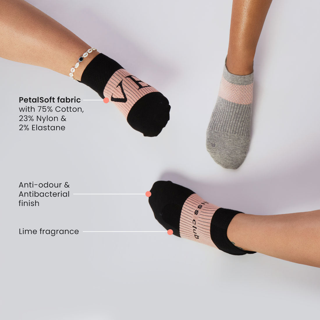 Ankle Length Cotton Gym Socks for Women