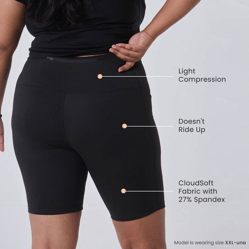 High Waisted Cycling Shorts with Pockets for Women