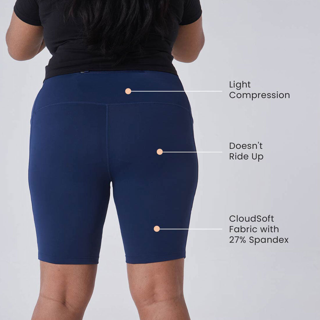 High Waisted Cycling Shorts with Pockets for Women