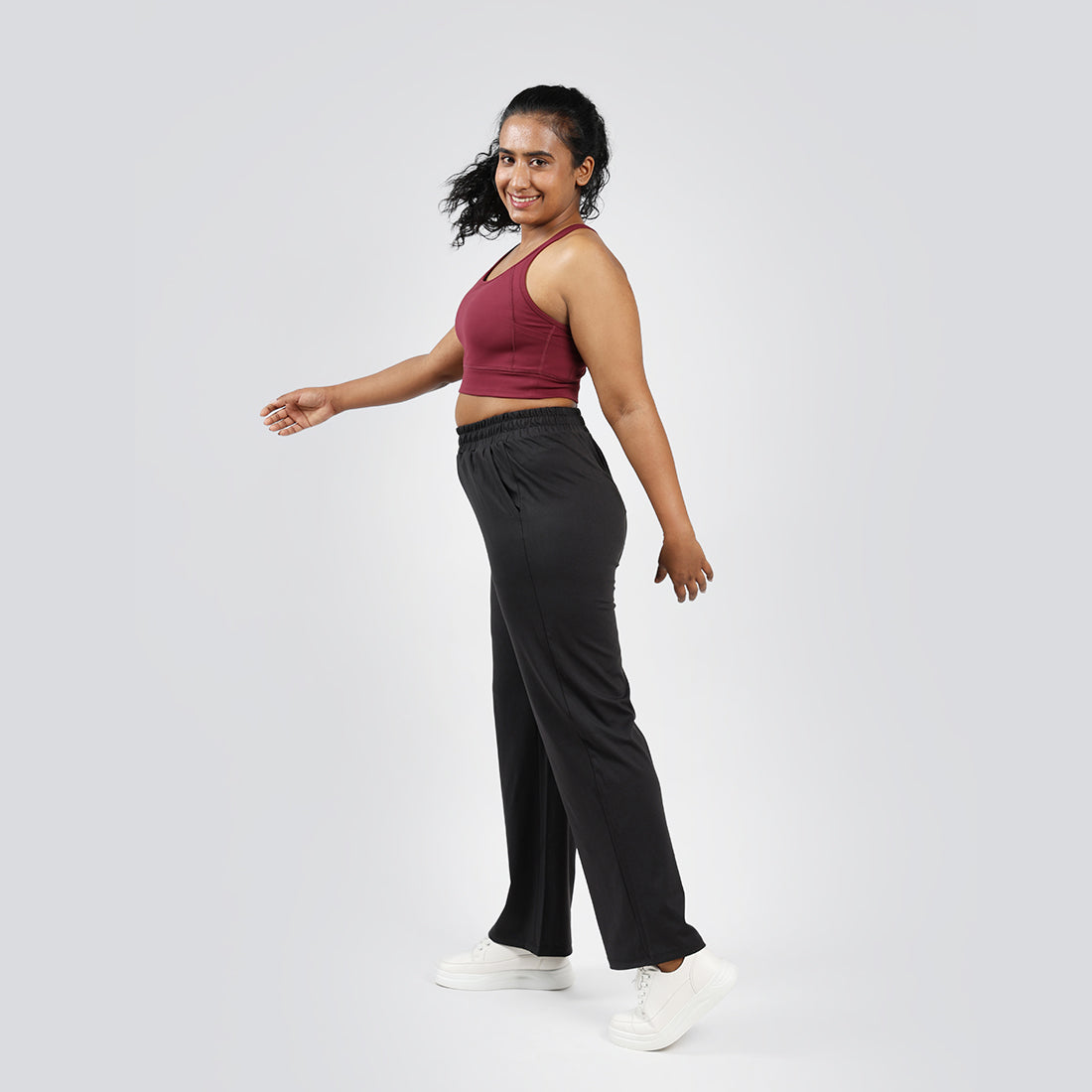 Blissclub Women Smart Straight Fit High-Rise On The Go Straight Pants With  Pintuck Design - Price History