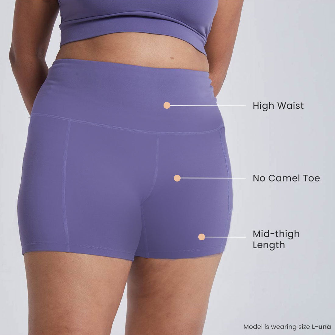 High Waisted Gym Shorts with Pockets for Women