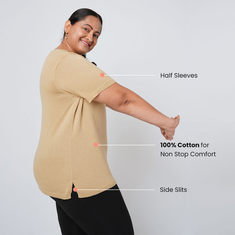 Half Sleeve Cotton Tops for Women & Girls