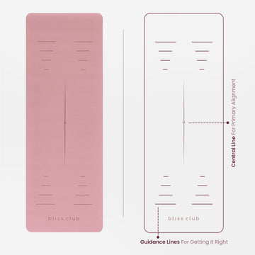 Anti-Slip Reversible Yoga Mat with Alignment Markings